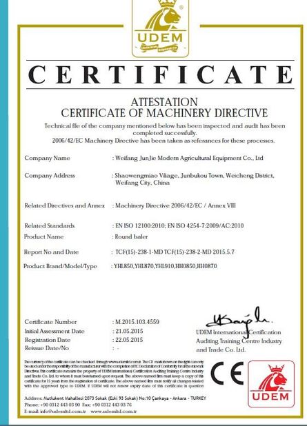 China WEIFANG LUCKYSTAR IMP&amp;EXP CO.,LTD certificaciones