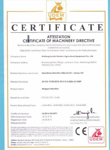 China WEIFANG LUCKYSTAR IMP&amp;EXP CO.,LTD certificaciones
